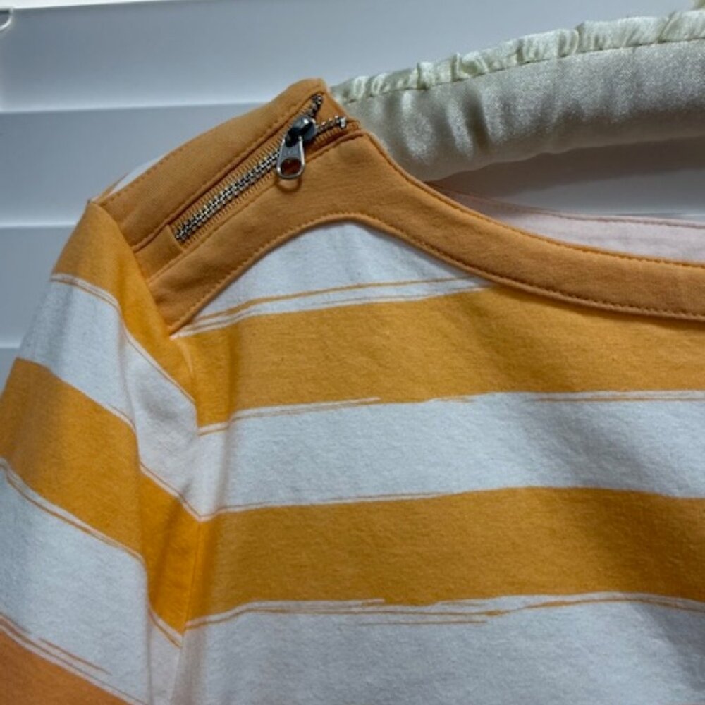 Christopher Banks Women's striped short sleeve scoop neck 98% cotton top;Size XL - Picture 3 of 5